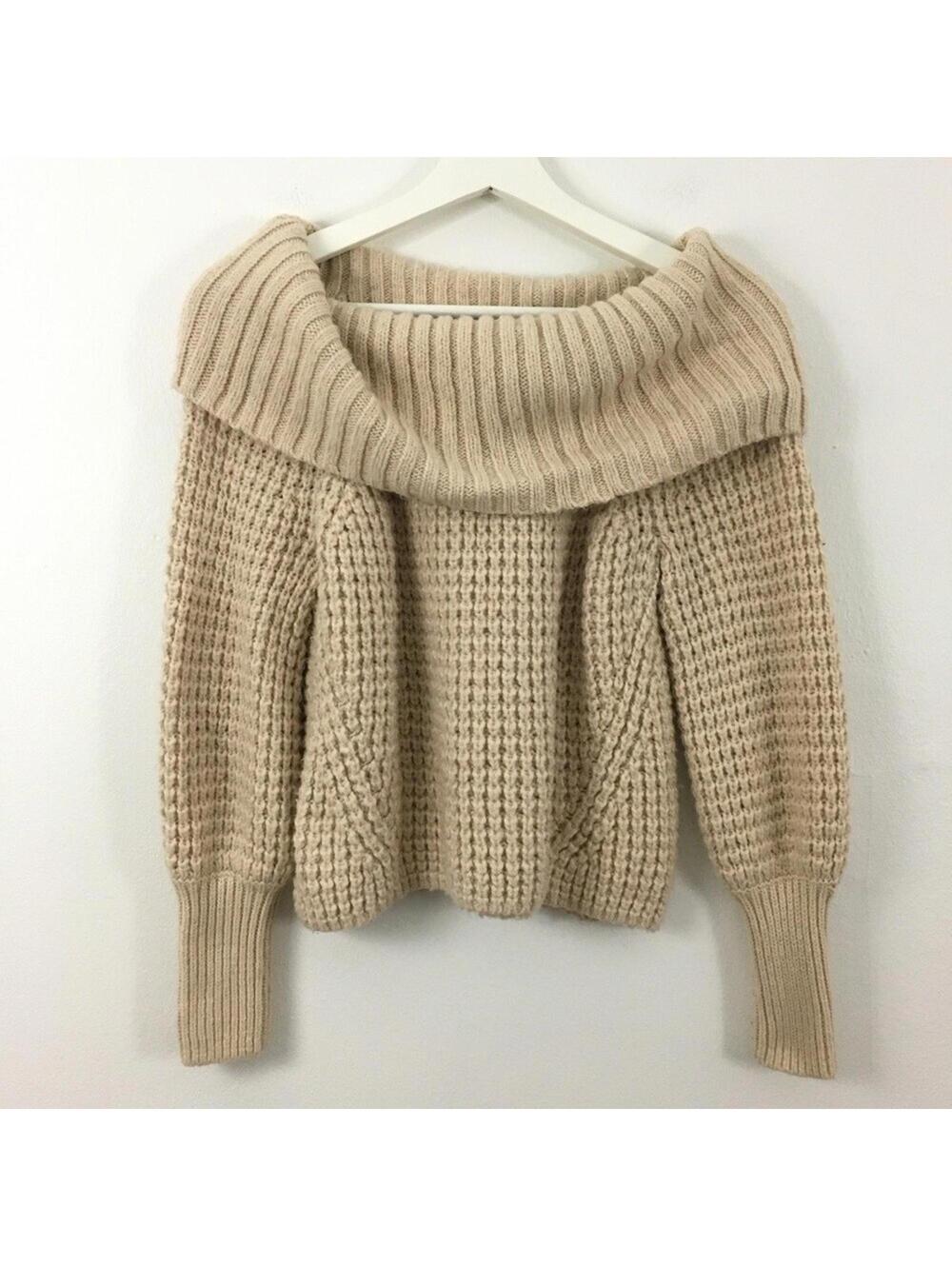 Express Women’s Waffle Knit Pull On Sweater Size S